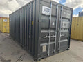 Seecontainer 20 Fuß, grau, gebraucht