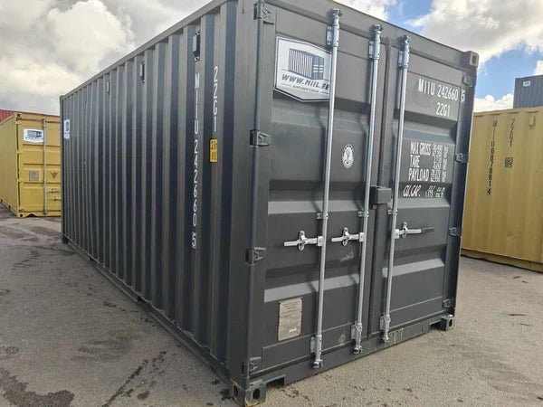 Seecontainer 20 Fuß, grau, gebraucht