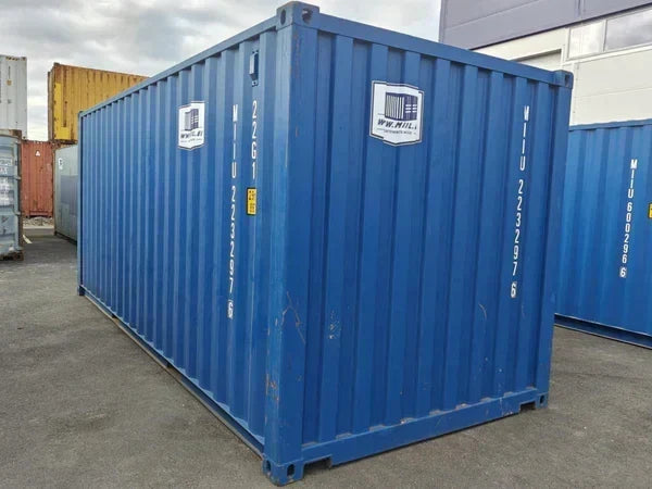 Seecontainer 20 Fuß, blau, gebraucht