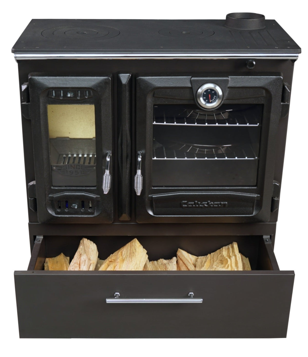 Energy efficiency class A+ Premium wood stove model 216 BOX with 8.97kW - Type 1 - lots of cast iron