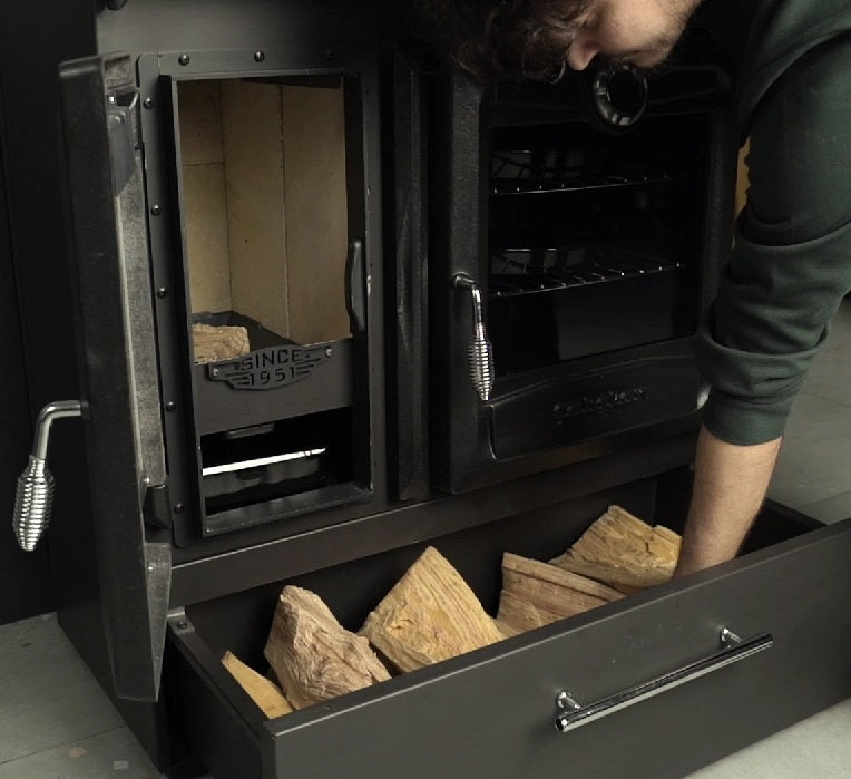 Energy efficiency class A+ Premium wood stove model 216 BOX with 8.97kW - Type 1 - lots of cast iron