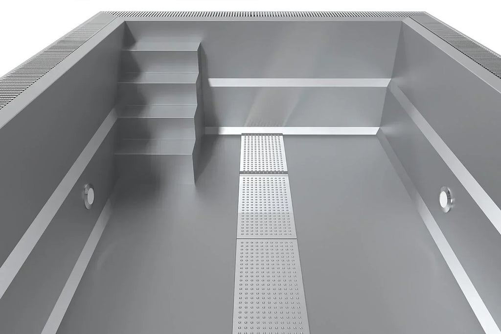 Pool Expert Edelstahl-Schwimmbecken, 3x6x1,34 m
