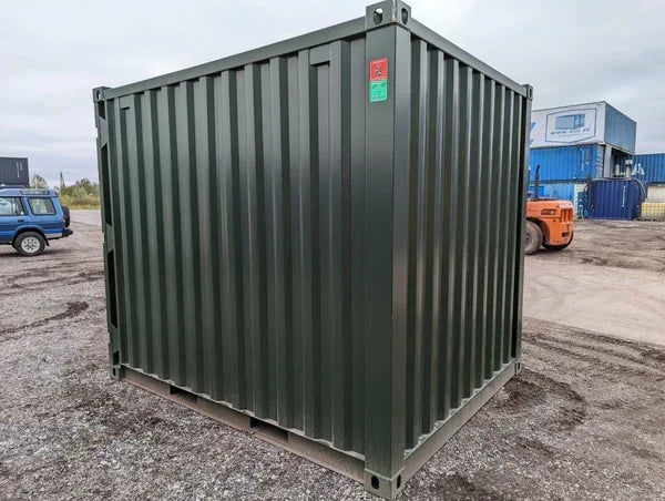 Seecontainer 10 Fuß, dunkelgrün, gebraucht