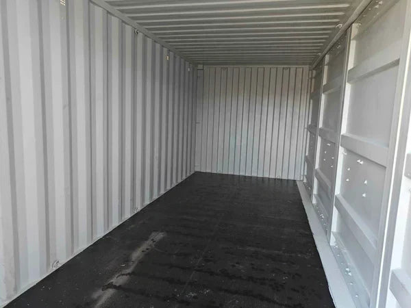 Seecontainer 20 Fuß mit Seitentür, weiß, gebraucht