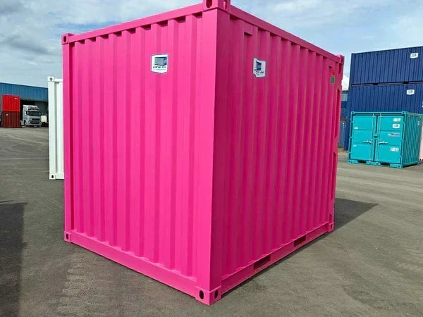 Seecontainer 10 Fuß, rosa, gebraucht