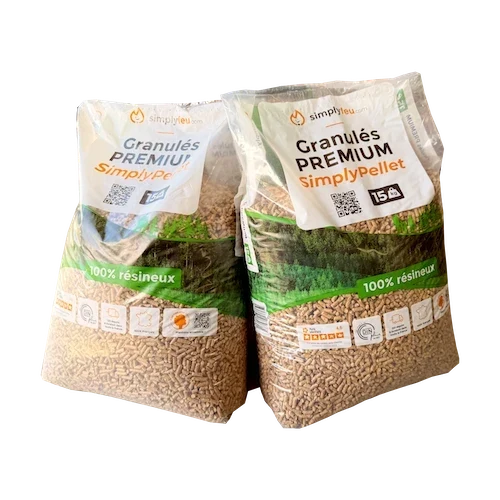 Premium-Holzpellets – 65 Säcke à 975 kg