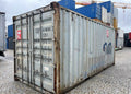 Seecontainer 20 Fuß, hellgrau, gebraucht