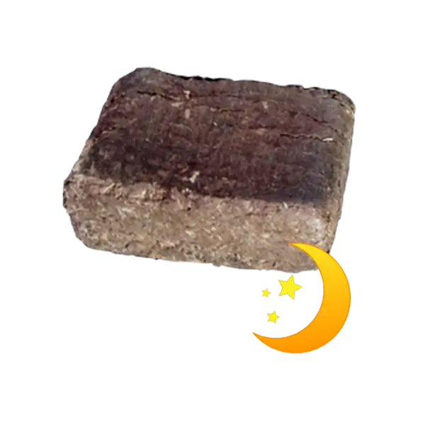 Long-burning wood briquette – special for the night