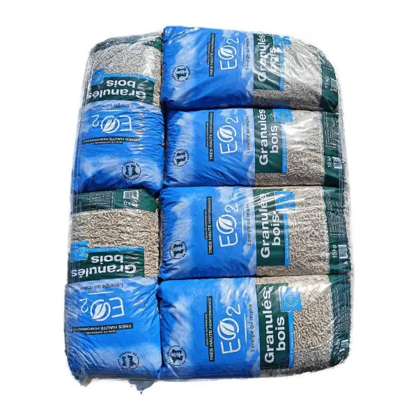 Wood pellets made from 100% softwood – EO2 DINplus – 15 kg bag