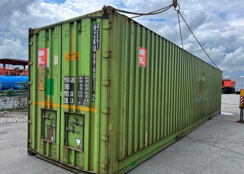 Seecontainer 40' HC, grün, gebraucht