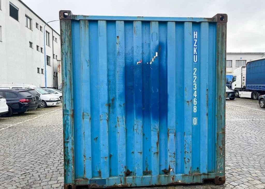 Seecontainer 20 Fuß, blau, gebraucht