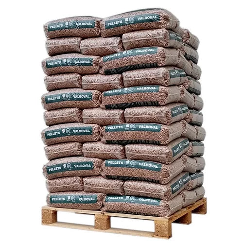 VALBOVAL Holzpellets – Palette mit 65 Säcken à 15 kg
